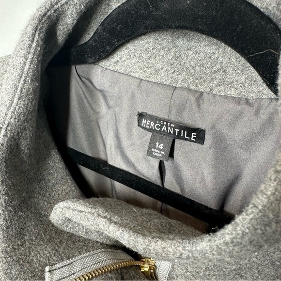 J.Crew Mercantile Classic Wool Cocoon Coat Gray - Picture 3 of 6